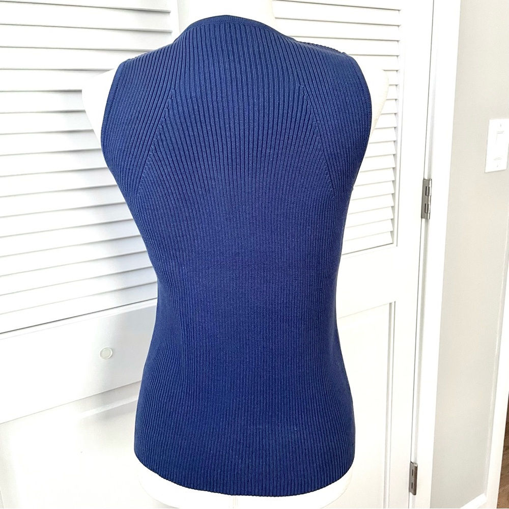 Dana Buchman Silk Knit Sleeveless Shell Tank Top Vintage Black Label Size M - Picture 3 of 8